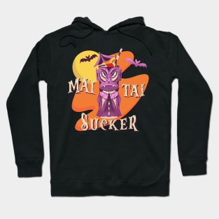 Mai Tai Cute Funny Tiki Vampire Halloween Drink Culture Hoodie